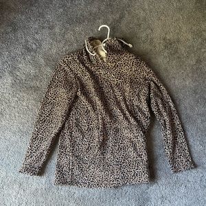 Leopard maternity breastfeeding friendly hoodie